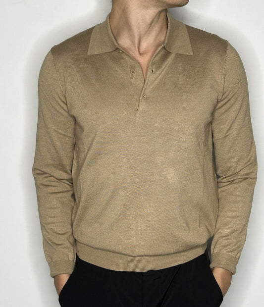 Old Money® Classic Button Up Sweater - Beige