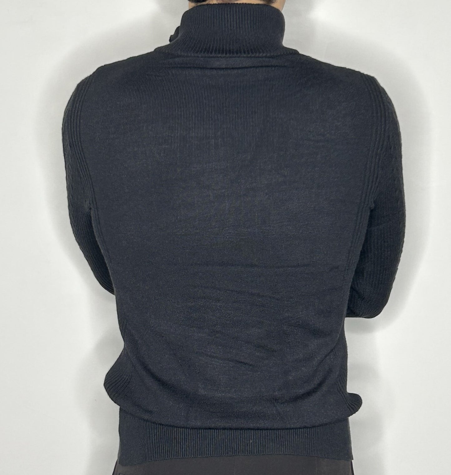 Old Money® Zip Up Sweater - Black/Blue/White